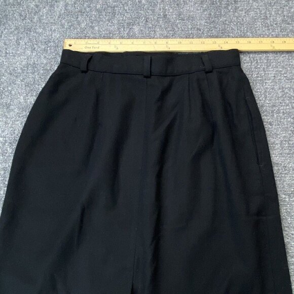 VTG LL Bean Skirt Womens 14 Black 100% Wool USA Made Pockets Lined 27”L Career - Picture 10 of 13